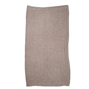 Raoul vintage silk angora Women's Ribbed Beige Skirt sz Medium soft breathable